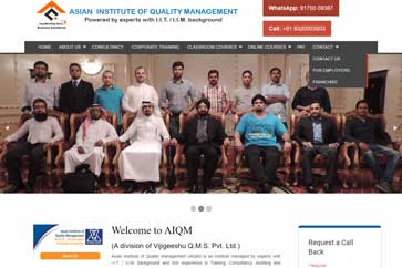 Static Website Designing for Asian Institute of Quality Management - Bibwewadi, Pune