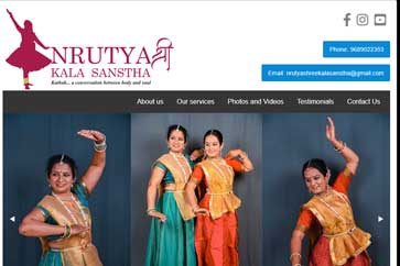 Static Website Designing for Nrutya Shree Kala Sanstha- Erandawne, Pune