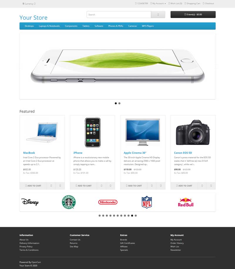 E-commerce website designing – Open Cart